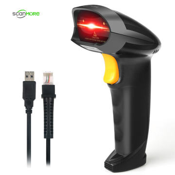 Pemindai kode batang laser USB genggam portabel berkabel