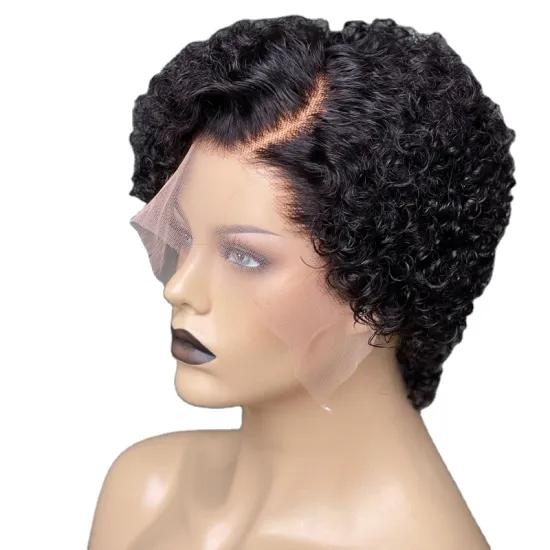 Wholesale High-Density Brazilian Human Hair Pixie Cut Wigs for Black Women