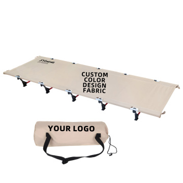Customized Lightweight Aluminum Alloy Foldable Camping Bed for Outdoor Use
