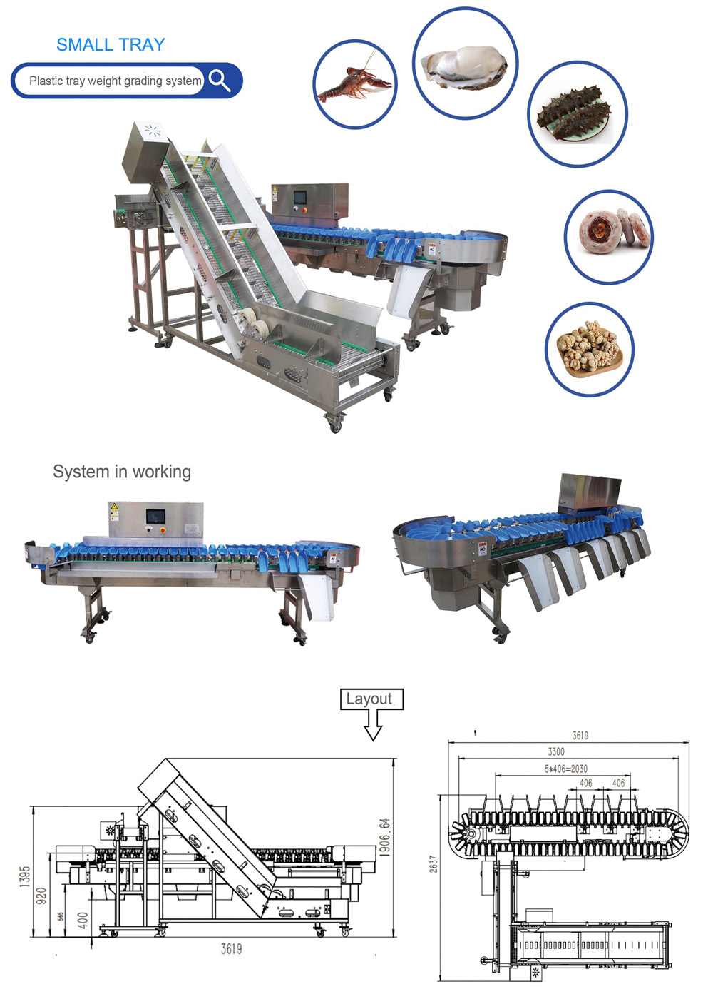 plastic tray weighing machine 1000 SMALL TRAY 