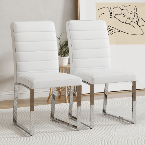oversized white dining chairs