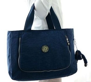 Fashion Lady Dark Blue Single Shoulder Nylon Handbag