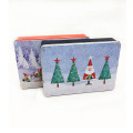 Boîte de fer cadeau de Noël rectangulaire personnalisé