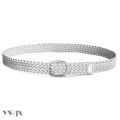 Luxury Silver Woven Belt Design
