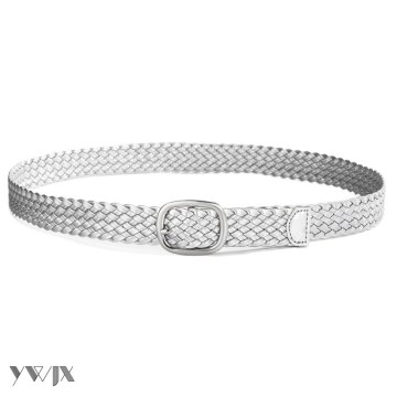Luxury Silver Woven Belt Design