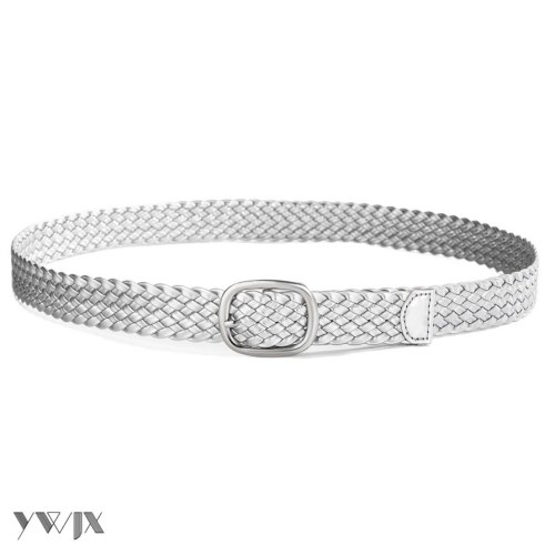 Luxury Silver Woven Belt Design