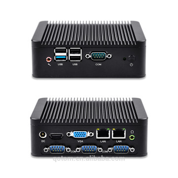 2 Lan 4 COM ,Fanless Quad Core J1900 2.0 GHz 720P/1080P X86 2016 Industrial PC