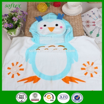 Poncho hooded beach towel for kids