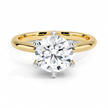 2CT 18K ရွှေအတွက် round cut ထိတွေ့ဆက်ဆံမှုလက်စွပ်