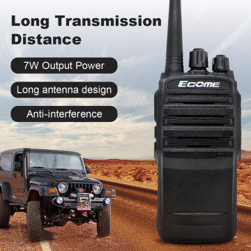 Último Ecome ET-90 5km UHF Walkie Talkie Long Range 5W Two Way Radio 2pcs