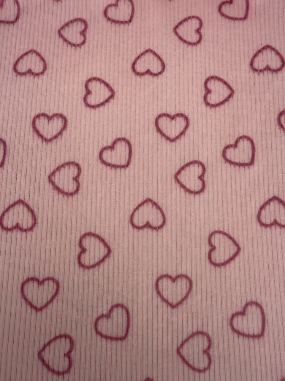 Heart Water Print Polyester