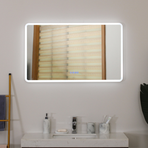 Square Bathroom Mirror Lighted Led Mirror For Makeup