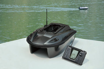 Black Electronic Remote Control Baitboat With Gps, Fish Finder Ryh-001d