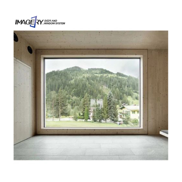 Canada Standard Impact Aluminum Profile Triple Glazed Black Windows for House