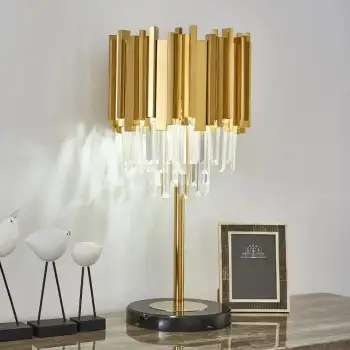 Exquisite Crystal Eye Protection Desk Lamp for Bedroom, Living Room, and Kitchen