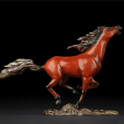 Morden European design bronze running horse for indoor house decoration