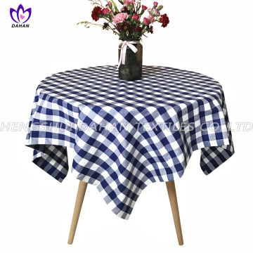 100% cotton grid table cloth-square for sale