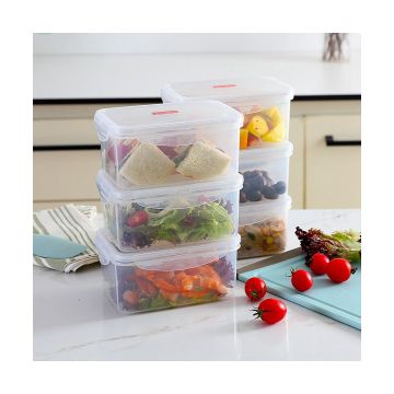 Maxcook с прозрачным пластиковым пластиковым хранением с 6 частями с крышками