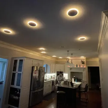 Slim Panel LED Pot Light 4 Inch Recessed 5CCT Downlight with Night Light 2000K for Canada and USA