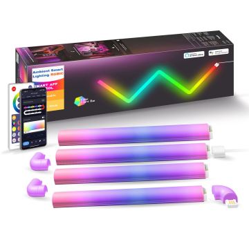LED Smart Wall Light Rgbic Dente azzurro Wifi Tuya App Control Music Sync Diy Night Light TV da letto TV da letto DECORAZIONE