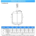 Réservoir de cristallisation en acier inoxydable transparent multicouche