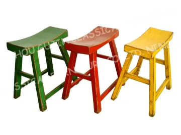 Home Furniture Solid Wooden Stools in Colorful