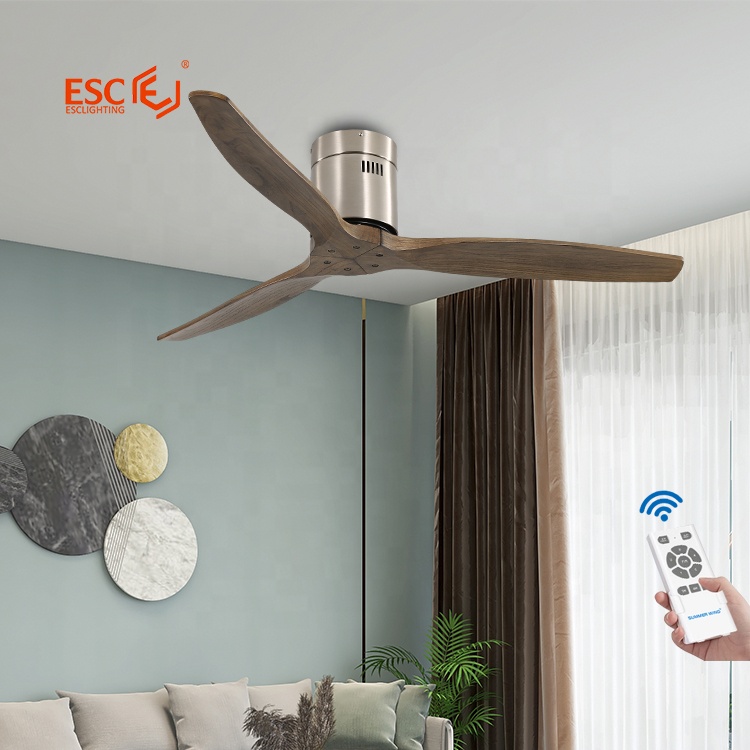 Noiseless Flush Mount Ceiling Fan for Multiple Placements