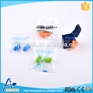 100% fresh silicone various colors earplug airline earpiece with line