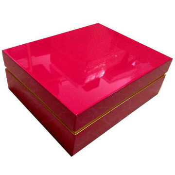 Luxury Red Glossy Wooden Dates Package Box