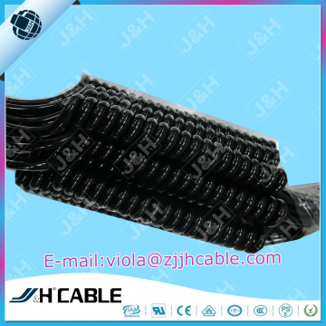 Spring cable low temperature resistant SAE LX-90 LX-105 low voltage flexible Sprial Cable
