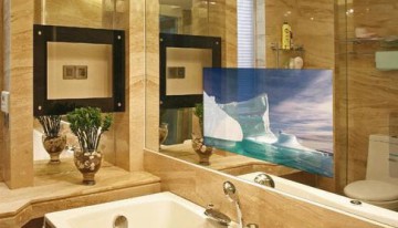 smart bathroom tv mirror