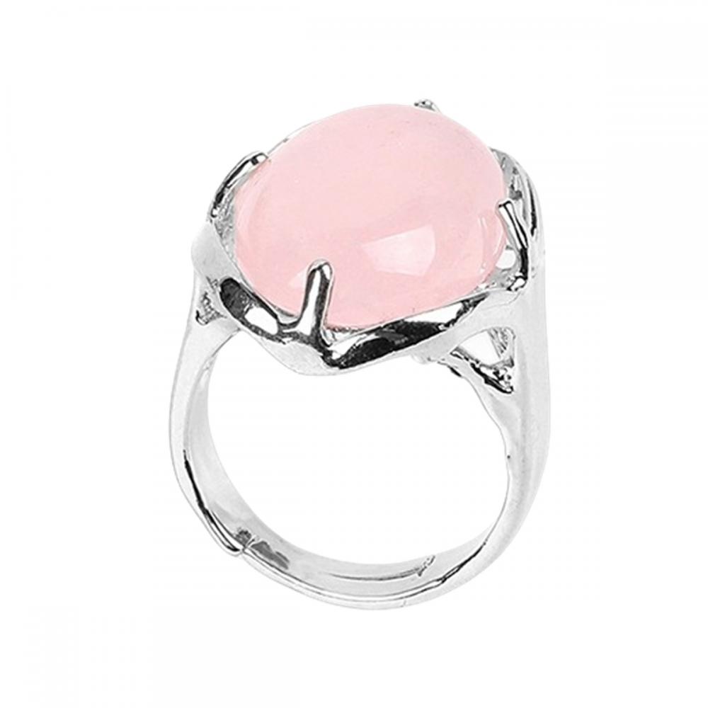 Gemstone 13x18 мм овальный кристалл регулируемый кольцо кольца натуральный камень кварцевые кольца для женщин мужские кольца кольца годовщины день рождения