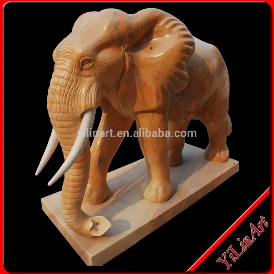 Outdoor Garden Stone Elephant Statue Carving