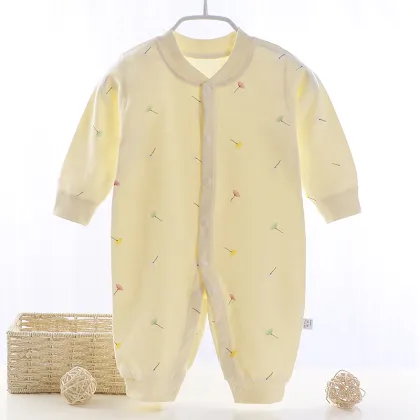 Baby Cotton Pajamas: Autumn and Winter One-piece Climbing Clothes