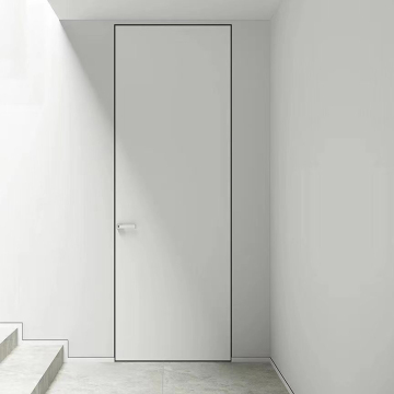 Modern wit aluminium frame houten onzichtbare deur met verborgen scharnier
