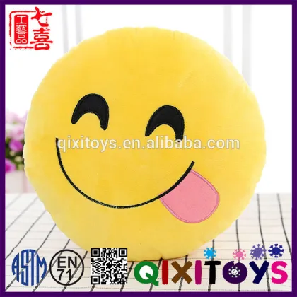 China supplier all emojis in order kissy face emoji pillows logo plush pillow