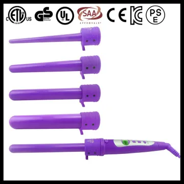 5 in 1 Ceramic Clipless Curling Iron Set Interchangeable Heads Hair Wand Curls                        
                                                Quality Choice