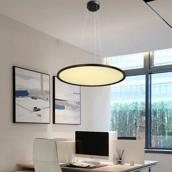 EZELED Round Black LED Chandelier Ceiling Lamp