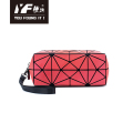 Γεωμετρικός συμπλέκτης Φωτεινή τσάντα ομορφιάς Μικρή ταξιδιωτική χρώμα Αλλαγή καλλυντικών τσάντα Wristlet για τις γυναίκες