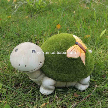Flocked resin animals garden ornament for sale