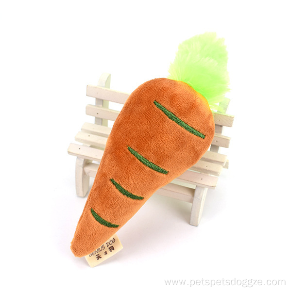 High quality cartoon carrot squeaky dog chew toys