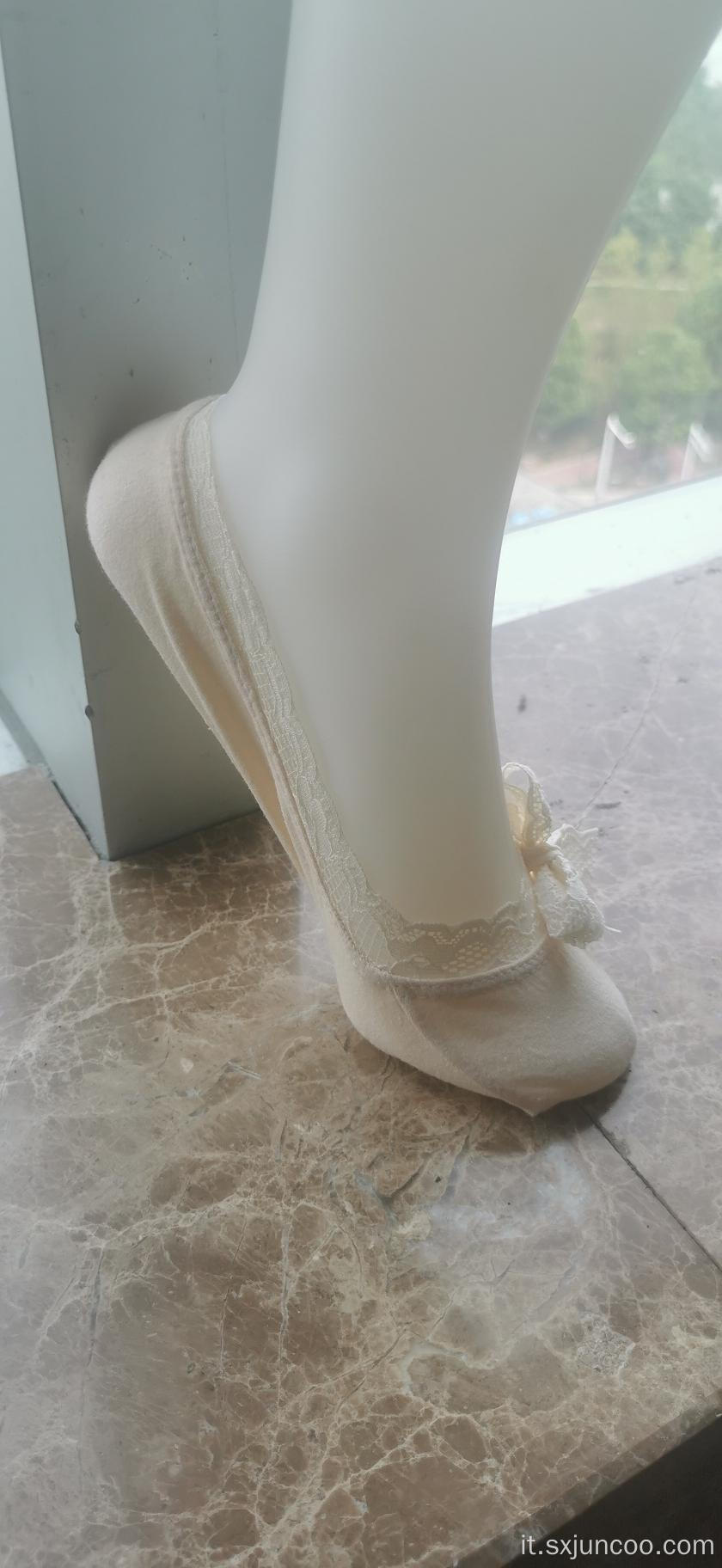 Bellissimi calzini corti in pizzo da donna 100% cotone