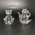 set di sale animale di vetro borosilicato e shaker al pepe