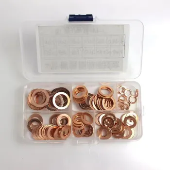 Universal Copper Washer Seal Kit with Box for Excavators
