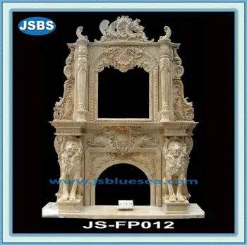 hand carved luxury large marble fireplace mantel