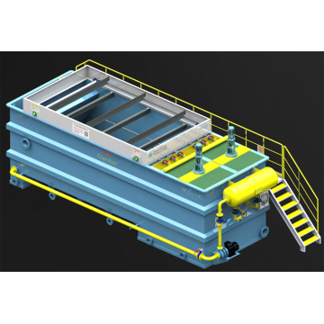 Dissolved air flotation with high capacity and efficiency