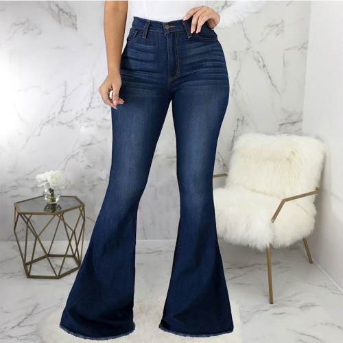 Slim Wide-legged Cowboy High Waisted Classic Flared Denim Pants Supplier