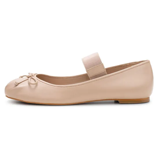 Elegant Women's Ballet Flats Real Leather Shoes