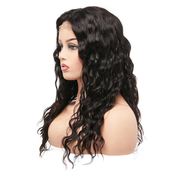 Wholesale Pre Plucked Hairline Human Hair 4*4 Transparent Natural Wave Lace Closure Wig