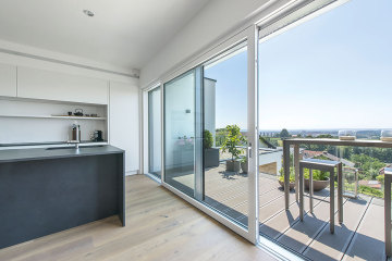 Patio Aluminium Sliding Door For Balcony Fluorocarbon